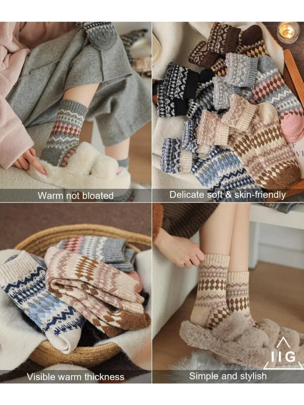 Cozy Winter Wool Socks for Women | Trendy Boot Socks | Perfect Gift Idea